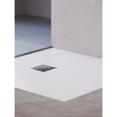 Каменный душевой поддон квадратный RGW ST-W Белый  800x800 фото в интернет-магазине Русалия