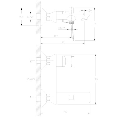 Смеситель для ванны Rossinka RS27 (RS27-31) фото в интернет-магазине Русалия