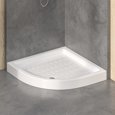 Душевой поддон керамический полукруг 800x800 фото в интернет-магазине Русалия