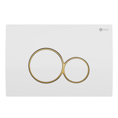 Клавиша смыва Виктория PN44061WG белая/золото Point фото в интернет-магазине Русалия