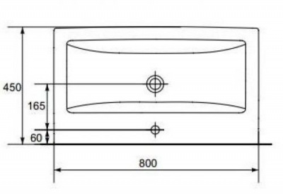 Раковина Como 80 UM-COM80/1 Cersanit фото в интернет-магазине Русалия