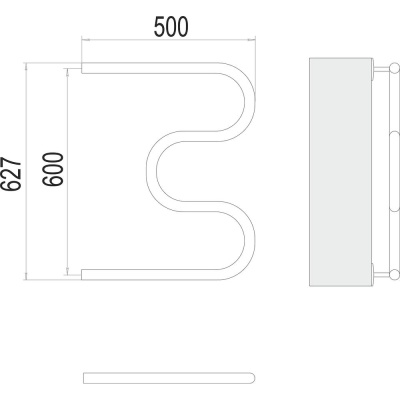 Полотенцесушитель водяной Terminus М-образный (3/4") 60х50 4620768880537 фото в интернет-магазине Русалия