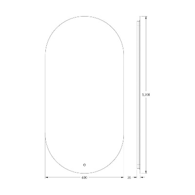 Зеркало с LED-подсветкой настенное OPTI DEFESTO 60x120 см, DF 2916S фото в интернет-магазине Русалия