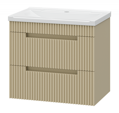 Тумба Ariana 60 подвесная (капучино) с раковиной Misty EVVA 60 Brevita фото в интернет-магазине Русалия