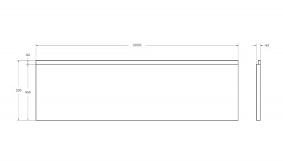 Передняя панель для акриловой ванны CEZARES PLANE-200-SCR-W37 фото в интернет-магазине Русалия