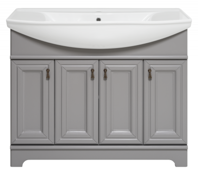 Тумба Лувр 105 (серый) с раковиной Kirovit Стиль 105 Misty фото в интернет-магазине Русалия