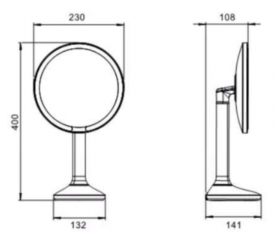 Зеркало настольное с увеличением 5х JAVA (S-M8888) фото в интернет-магазине Русалия