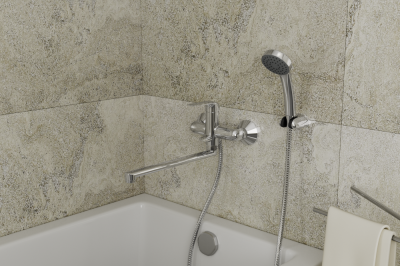 Смеситель для ванны с длинным поворотным изливом RUSH Fiji (FI1835-51) фото в интернет-магазине Русалия