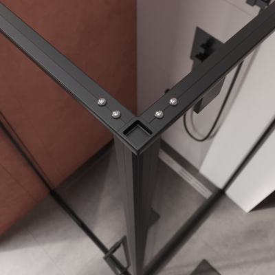 Душевой уголок Cezares LINER-A-1-90-C-NERO-L фото в интернет-магазине Русалия