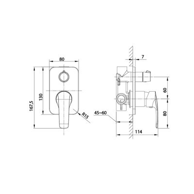 Встраиваемый смеситель с двумя выходами IDDIS Ray (RAYSB00i67) фото в интернет-магазине Русалия