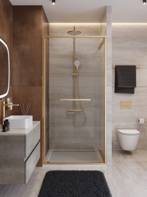 Душевая дверь CEZARES LUX-B-FS-1-90-C-BORO фото в интернет-магазине Русалия