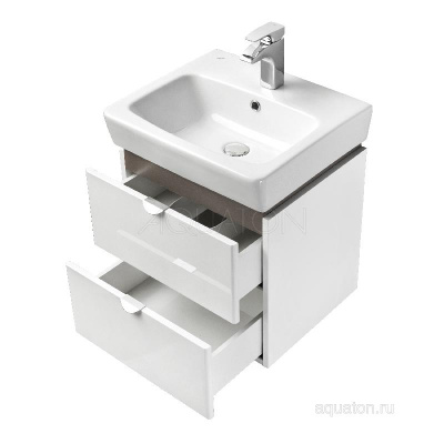 Тумба под раковину AQUATON Скай PRO 60 белый глянец 1A238201SY010 фото в интернет-магазине Русалия