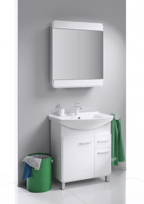 Напольная тумба 75 Corsica белый KOR0107 + умывальник Стиль 750 4620008197470 Aqwella фото в интернет-магазине Русалия