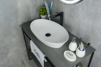 Раковина накладная овальная Simple-N N9397 GID фото в интернет-магазине Русалия