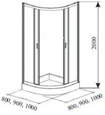Душевой уголок с поддоном Biona Lux TL-1101 Timo фото в интернет-магазине Русалия