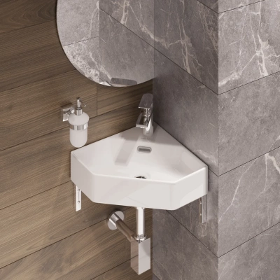 Раковина угловая Line 35 LIN35SLWB01 Sanita Lux фото в интернет-магазине Русалия