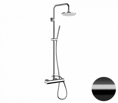 Душевая система Remer Minimal N37RX7MMM20CFP, черный брашированный хром фото в интернет-магазине Русалия