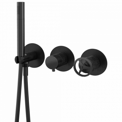 Смеситель для душа Remer Chrono CH97D2PCFP, черный брашированный хром фото в интернет-магазине Русалия