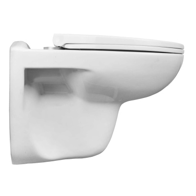 Унитаз подвесной безободковый Fredo CS-WH8005 с сиденьем микролифт Loranto фото в интернет-магазине Русалия