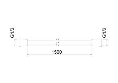 Шланг для душа 150 см ПВХ AQUATEK, матовый черный AQ2106MB фото в интернет-магазине Русалия