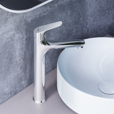 770250001 Jupiter, смеситель для умывальника высокий, хром фото в интернет-магазине Русалия