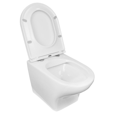 Унитаз подвесной безободковый Porta AZ-0064 с сиденьем микролифт Azario фото в интернет-магазине Русалия