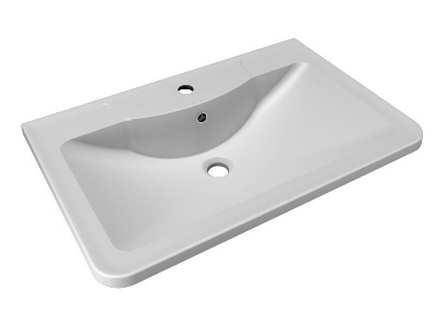 Тумба подвесная "Атлантика 70", Люкс ясень перламутр, PLUS + Умывальник Атлантик 70 фото в интернет-магазине Русалия