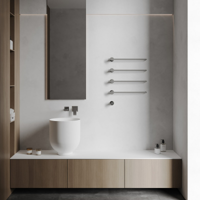 Полотенцесушитель электрический ABBER Charme AH4004 хром фото в интернет-магазине Русалия