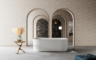 Ванна из искусственного камня ABBER Stein AS9601 белая матовая 170х75х55 см фото в интернет-магазине Русалия