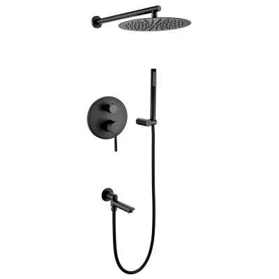 Душевая система встраиваемая Grocenberg GB5099BL-1, черный фото в интернет-магазине Русалия