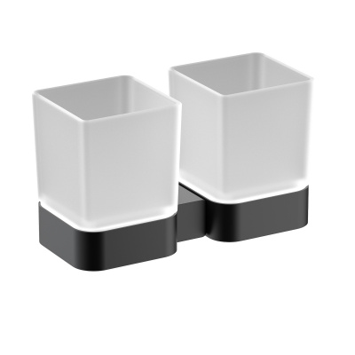 Стакан для зубных щеток двойной Timo Selene черный (14034/03) фото в интернет-магазине Русалия