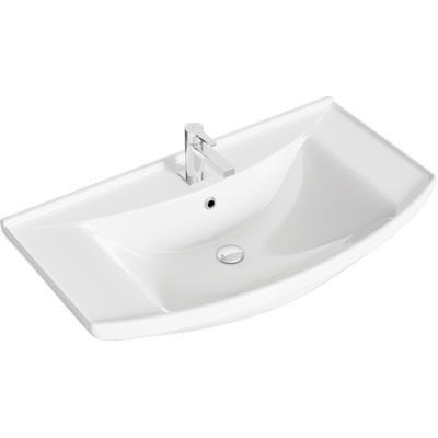 Напольная тумба 85 Barcelona белый BA0108K + умывальник Стиль 850 4620008197357 Aqwella фото в интернет-магазине Русалия