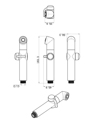 Комплект для биде Lemark с гигиеническим душем (LM8092С) фото в интернет-магазине Русалия