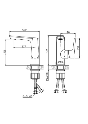 Смеситель для раковины  ANCONA  ANCONA-LVM-CRM  Belbagno фото в интернет-магазине Русалия