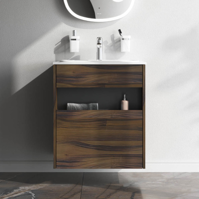 M8FFUX0601OF Func, База с нишей, 1 ящик (pull-out), 60 см, цвет дерево текстурир-ое Am.Pm фото в интернет-магазине Русалия