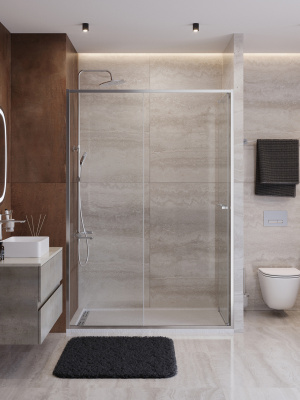 Душевая дверь CEZARES LUX-B-FS-11-140-C-CR фото в интернет-магазине Русалия