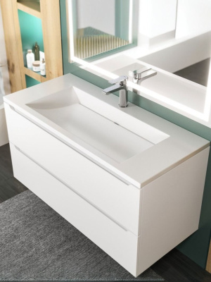 Раковина для ванной 100 см, Uperwood Infinity, белая глянцевая 45383433000 фото в интернет-магазине Русалия