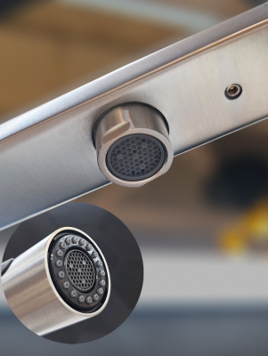 Смеситель для кухни с гибким изливом AltroBagno Flusso 050201 Ni AltroBagnoFlusso050201Ni фото в интернет-магазине Русалия