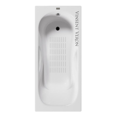 Ванна чугунная Vinsent Veron Aura 150x75x42 с антискользящим покрытием VAU1507542-AS фото в интернет-магазине Русалия