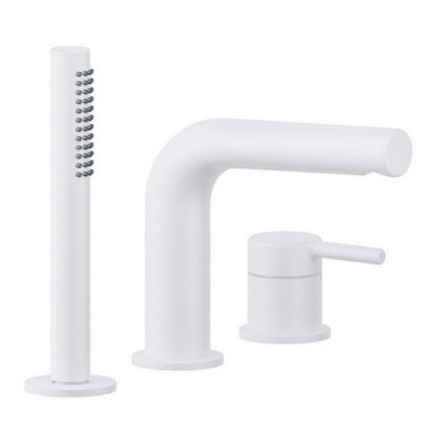 Смеситель на борт ванны EXCELLENT Pi AREX.1234WH (белый мат) фото в интернет-магазине Русалия