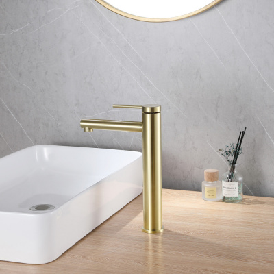 Смеситель ABBER Emotion AF8811G для накладной раковины, золото матовое фото в интернет-магазине Русалия