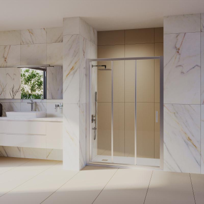 Душевая дверь RGW CL-111 800, стекло прозрачное, профиль хром фото в интернет-магазине Русалия