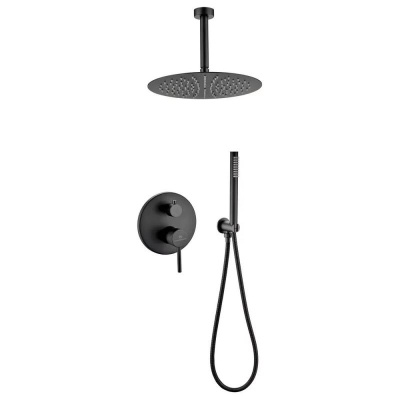 Душевая система встраиваемая (без излива) Grocenberg GB5099BL-4, черный фото в интернет-магазине Русалия