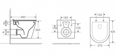 Унитаз подвесной безободковый 0047 Parma с сиденьем микролифт Azario фото в интернет-магазине Русалия