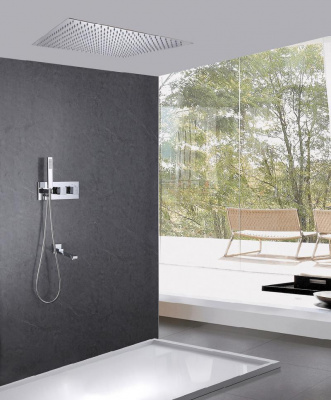 Душевая система ABBER Daheim AF8254 скрытого монтажа с изливом, термостат, хром фото в интернет-магазине Русалия