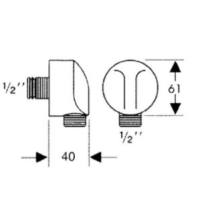 Шланговое подсоединение Fixfit 27454000 Hansgrohe фото в интернет-магазине Русалия