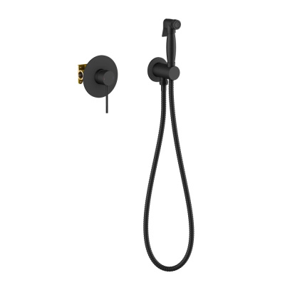 Смеситель встроенный с гигиеническим душем Timo Saona (2389/03SM) черный фото в интернет-магазине Русалия