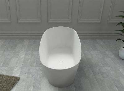 Ванна из искусственного камня ABBER Stein AS9606 белая матовая 160х80х55 см фото в интернет-магазине Русалия