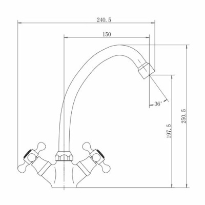 Смеситель для кухни FASHUN (A4119-2) фото в интернет-магазине Русалия