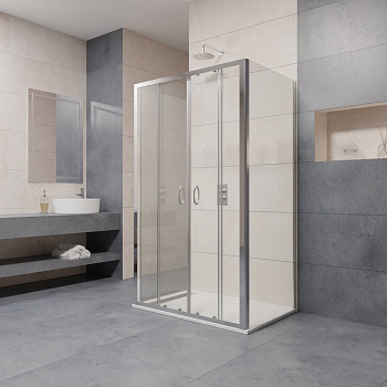 Душевой уголок RGW PA-41 P (PA-11 + 2Z-050-2) 70х120, стекло - прозрачное, профиль хром фото в интернет-магазине Русалия
